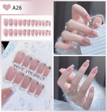 10Pcs Pink Nails Press on Nails Long Coffin Fake Nails with 3D Charming