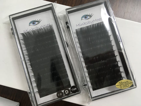 Individual Eyelash Extension , 0.05 D and C curl, 12row/tray