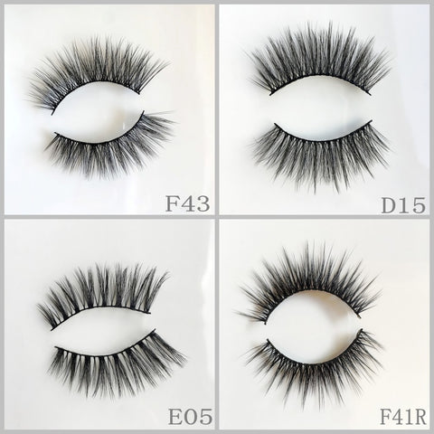 Faux Mink Eyelash 500pair/lot Free Shipping Mixed Different Styles