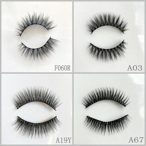 Faux Mink Eyelash 1000pair/lot Free Shipping Mixed Different Styles