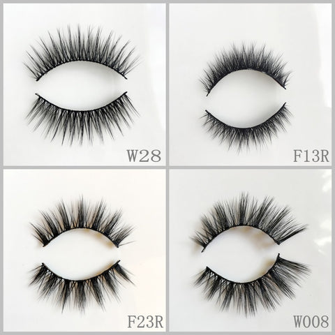 Faux Mink Eyelash 50pair/lot Free Shipping Mixed Different Styles