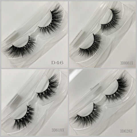 3D MINK EYELASHES 500pair/lot Free Shipping Mixed Different Styles