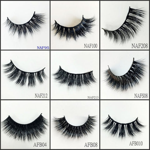 Mink Lashes ,20pair/lot Free Shipping Mixed Different Styles