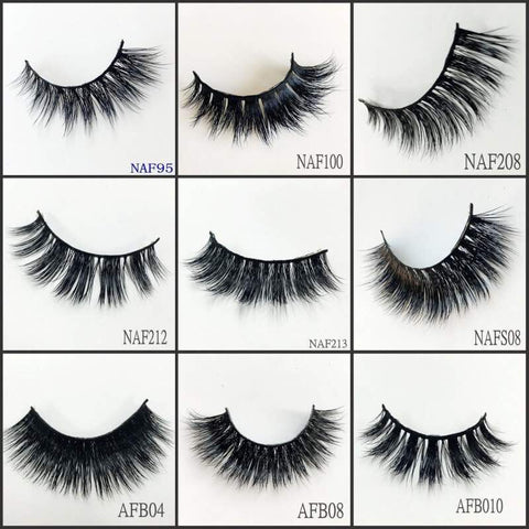 Mink Lashes 40pairs/lot Free Shipping Mixed Different Styles